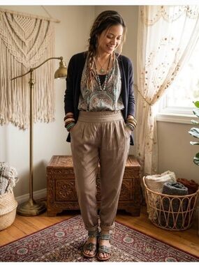 Aritzia Wilfred Casbah Lyocell Pant (tan)
